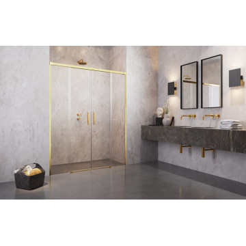 Drzwi prysznicowe Radaway Idea Gold DWD 140x200,5 przejrzyste, złote