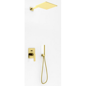 Zestaw prysznicowy Experience Brushed Gold KOHLMAN złoto szczotkowane deszczownica kwadratowa 30cm