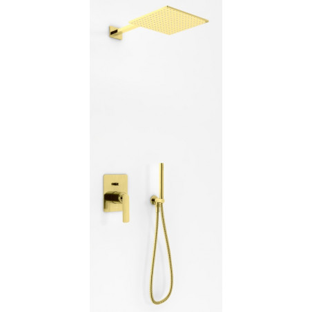 Zestaw prysznicowy Experience Brushed Gold KOHLMAN złoto szczotkowane deszczownica kwadratowa 30cm