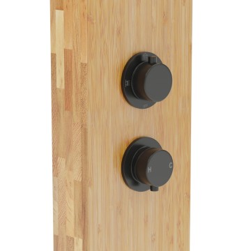 Panel prysznicowy corsan balti b-001mbl bambusowy z czarnym wykończeniem