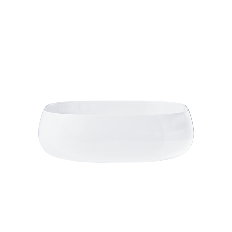 Wolnostojąca umywalka nablatowa corsan 649933 owalna biała 45 x 41 x 14,5 cm z korkiem białym
