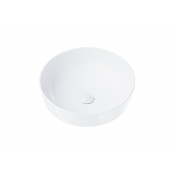 Wolnostojąca umywalka nablatowa corsan 649988 okrągła biała 41,5 x 41,5 x 13,5 cm z korkiem białym