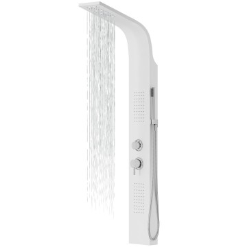 Panel prysznicowy corsan alto termostat biały deszczownica led