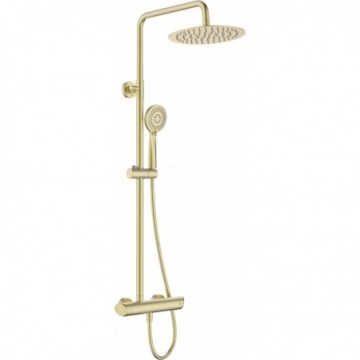 Deszczownica z baterią prysznicową Arnika Deante złoto szczotkowane