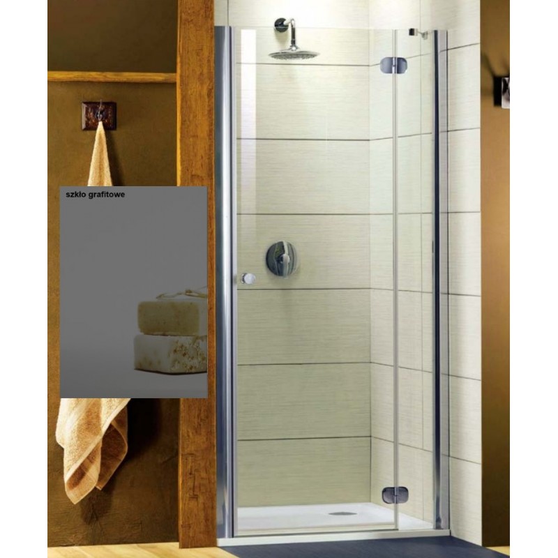 OUTLET Drzwi prysznicowe Radaway Torrenta DWJ 90x185 prawe grafit