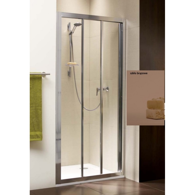 OUTLET Drzwi prysznicowe Radaway Treviso DW 80x190 brązowe