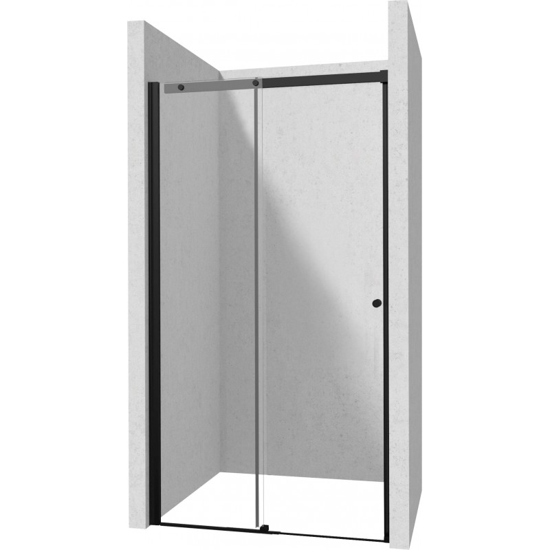 Drzwi prysznicowe przesuwne 110x200 Kerria Plus Deante nero