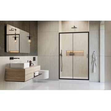 Drzwi prysznicowe Radaway Alienta Black DWJ 110x190 przejrzyste
