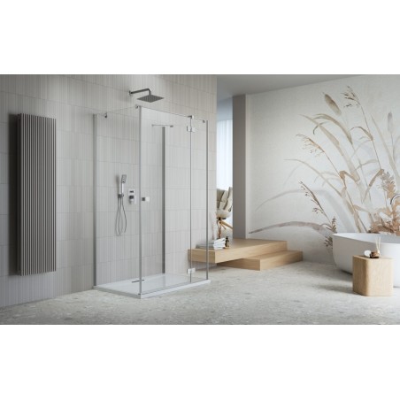 Kabina przyścienna Radaway Essenza Brushed Nickel KDJ+S prawa