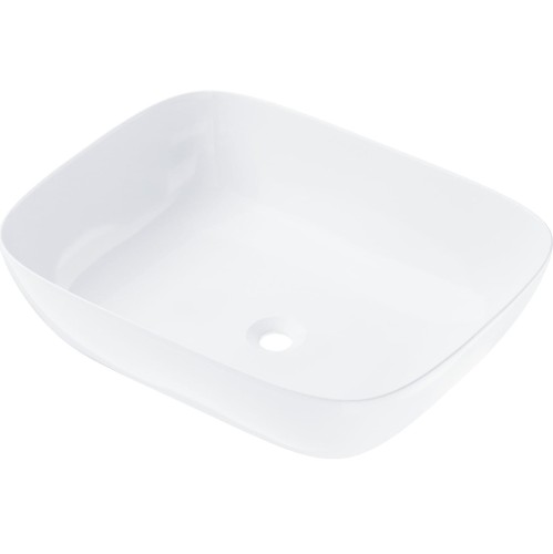 Umywalka nablatowa mono prostokątna 500x400x145 mm z korkiem czarnym