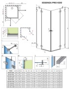 Kabina Radaway Essenza Pro Gold KDD 90x100x200 szkło przejrzyste
