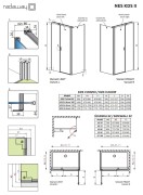 Kabina Radaway Nes Black KDS II 120x80x200 prawa przejrzysta czarna
