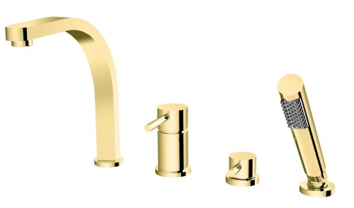 Bateria wannowa 4-otworowa Besco DECCO złota