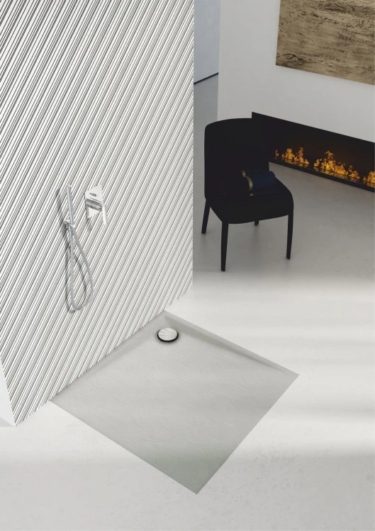 Brodzik kwadratowy LIBRA Cement Stone 80x80 Schedpol Schedline, cementowy
