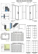 Kabina prysznicowa Idea Black KDJ Factory Radaway prawa