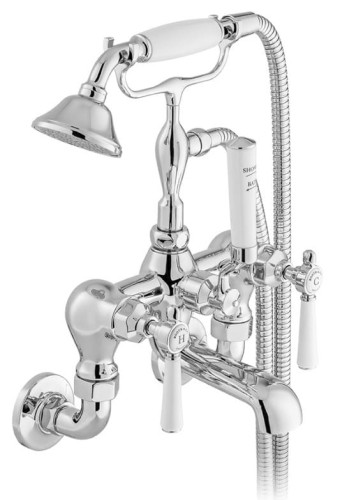 Bateria wannowa naścienna Axbridge Lever Chrom Vado