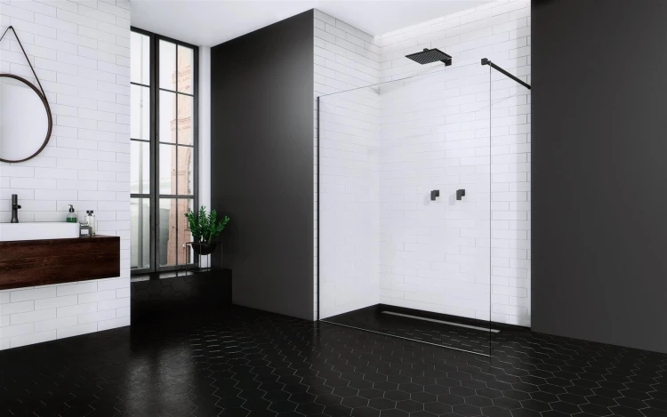 Kabina Radaway Modo New Black II 125x200 szkło przejrzyste