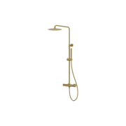 Natynkowy zestaw prysznicowy z deszczownicą Orion Brushed Gold Lavita