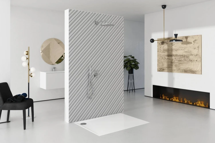 Brodzik prostokątny LIBRA Smooth White 80x110 Schedpol Schedline, biały