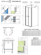 Kabina przyścienna Radaway Eos DWD+2S 120x80x197 szkło przejrzyste