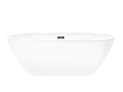 Wanna wolnostojąca corsan e041 olvena 160 cm z wykończeniem czarnym