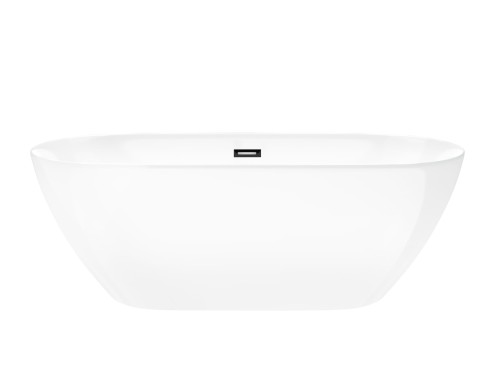 Wanna wolnostojąca corsan e041 olvena 160 cm z wykończeniem czarnym