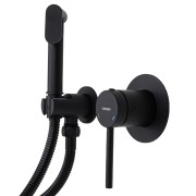 Bateria bidetowa podtynkowa corsan lugo cmb7570bl – czarna z wężem