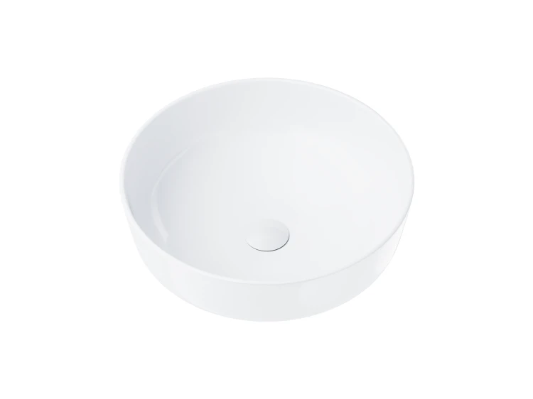 Wolnostojąca umywalka nablatowa corsan 649988 okrągła biała 41,5 x 41,5 x 13,5 cm z korkiem białym