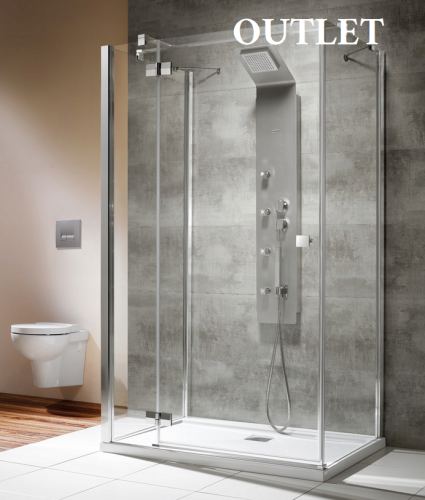 OUTLET Kabina przyścienna Radaway Almatea KDJ+S 80x80x195 lewa przejrzysta