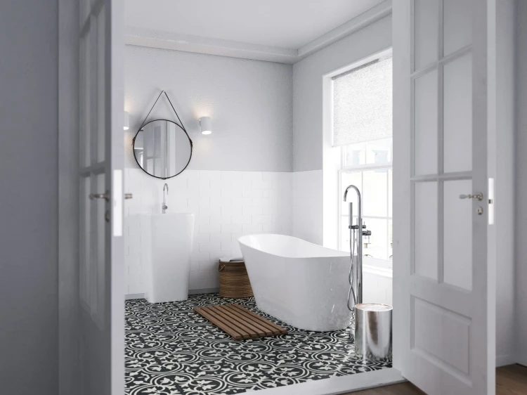 Wanna wolnostojąca corsan estella 160 x 74 cm korek klik-klak szczotkowane złoto