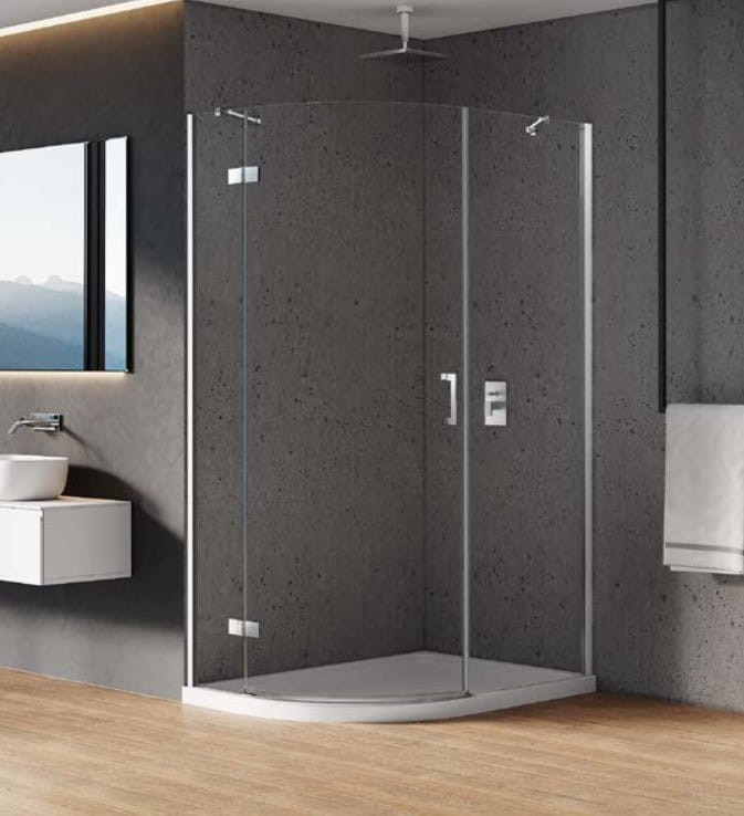 Kabina asymetryczna New Trendy New Merana 100x80x195 prawa, szkło czyste