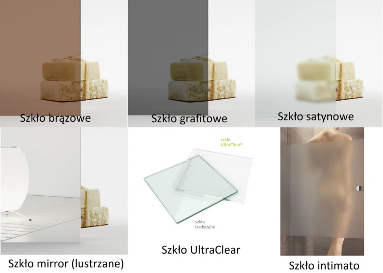 Kabina Radaway Essenza KDJ 80x110x200 prawa, szkło przejrzyste