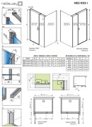 Kabina Radaway Nes Black KDS I 100x100x200 prawa przejrzysta czarna