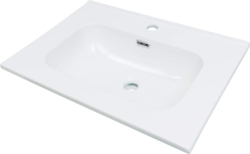 Umywalka ceramiczna wpuszczana biała 60x46 Tubo Deante