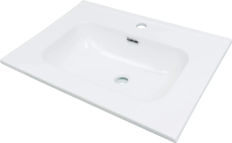 Umywalka ceramiczna wpuszczana biała 60x46 Tubo Deante