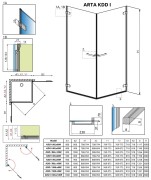 Kabina kwadratowa Radaway Arta KDD I 90x90x200 szkło przejrzyste