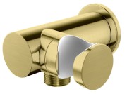 Zestaw prysznicowy Experience Brushed Gold KOHLMAN złoto szczotkowane deszczownica kwadratowa 25cm