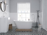 Wanna wolnostojąca corsan estella 170 x 74 cm korek klik-klak szczotkowane złoto