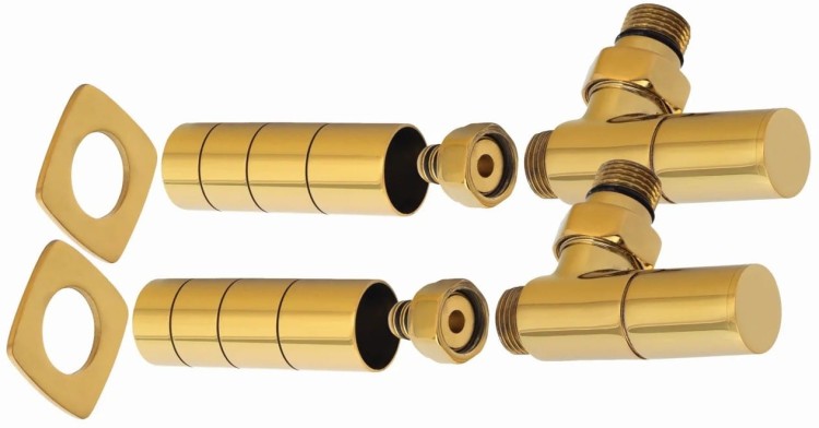 Zestaw zaworów kątowy Round M Sunerzha złoty