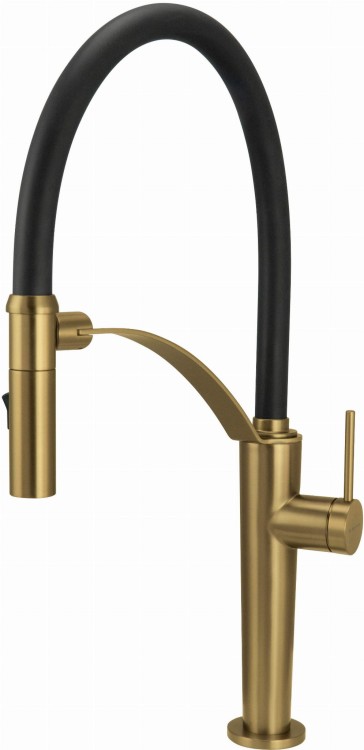 Bateria kuchenna z elastyczną wylewką Corda Deante brązowa