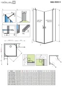 Kabina Radaway Nes Black KDD II 90x90x200 czarna przejrzysta