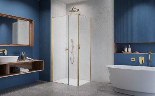 Kabina prysznicowa Radaway Nes Brushed Gold KDS I lewa