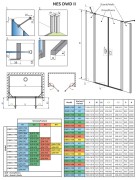 Drzwi prysznicowe Radaway Nes DWD II 180x200 szkło przejrzyste W3