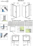 Kabina Radaway Nes 8 KDJ II 100x100x200 prawa szkło przejrzyste