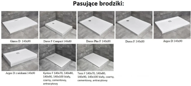 Drzwi prysznicowe Radaway Espera Pro DWJ 140x200 prawe przejrzyste