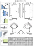 Kabina pięciokątna Essenza Pro 8 Brushed Nickel PTJ Radaway lewa