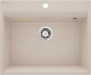 Zlewozmywak granitowy 1-komorowy beżowy Corio Deante