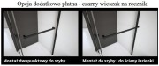 Kabina prysznicowa walk-in Radaway Modo New Black IV 100x75x200