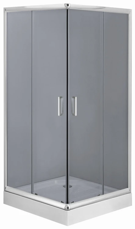 Kabina kwadratowa 80x80x185 Funkia Deante szkło grafitowe