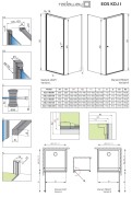 Kabina kwadratowa Radaway Eos KDJ I 80x80x197 szkło przejrzyste, prawa